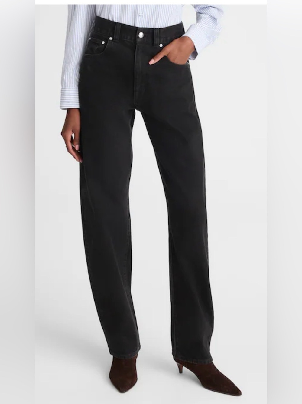 Madewell Black the balloon jean.